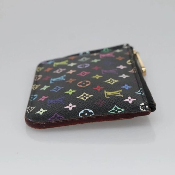 LOUIS VUITTON Multicolor Pochette Cles NM Coin Purse Black - Picture 6 of 15
